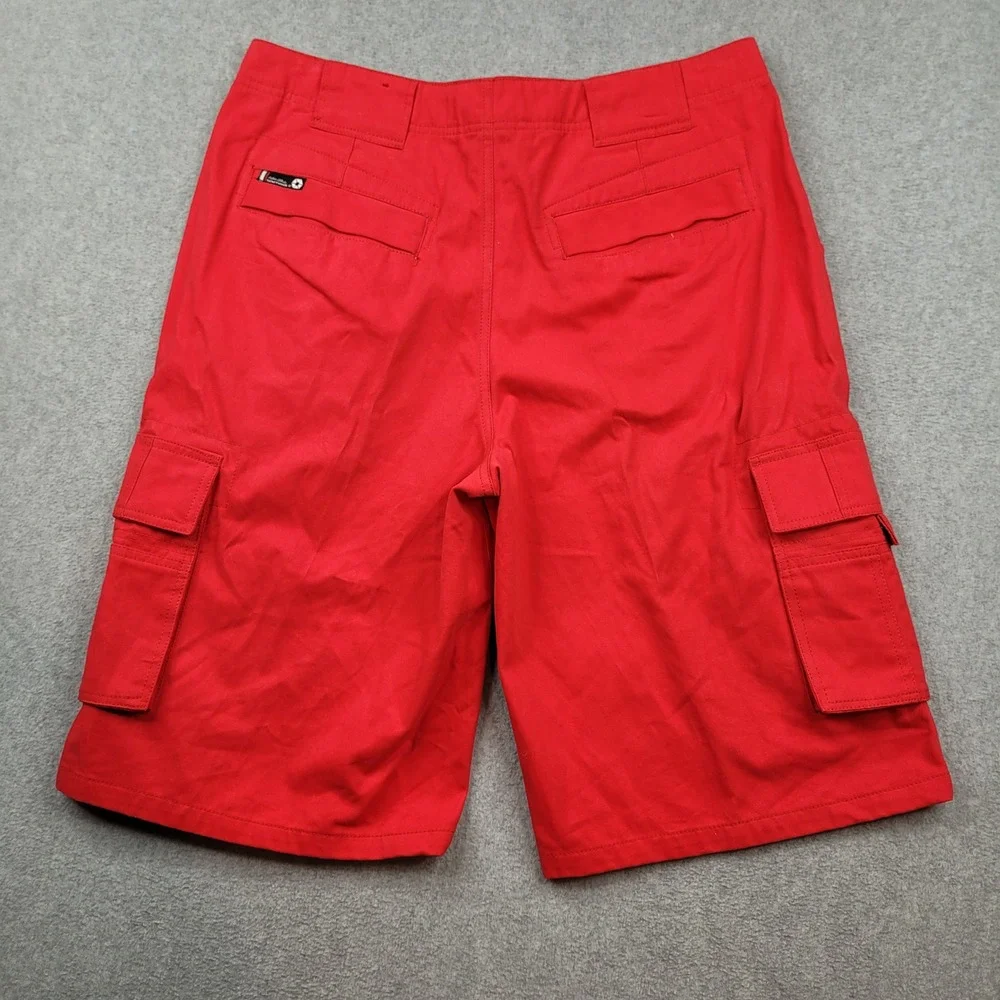 Southpole Cargo Shorts Mens 36x13 Red Cotton Baggy Y2K‎ Skate Streetwear